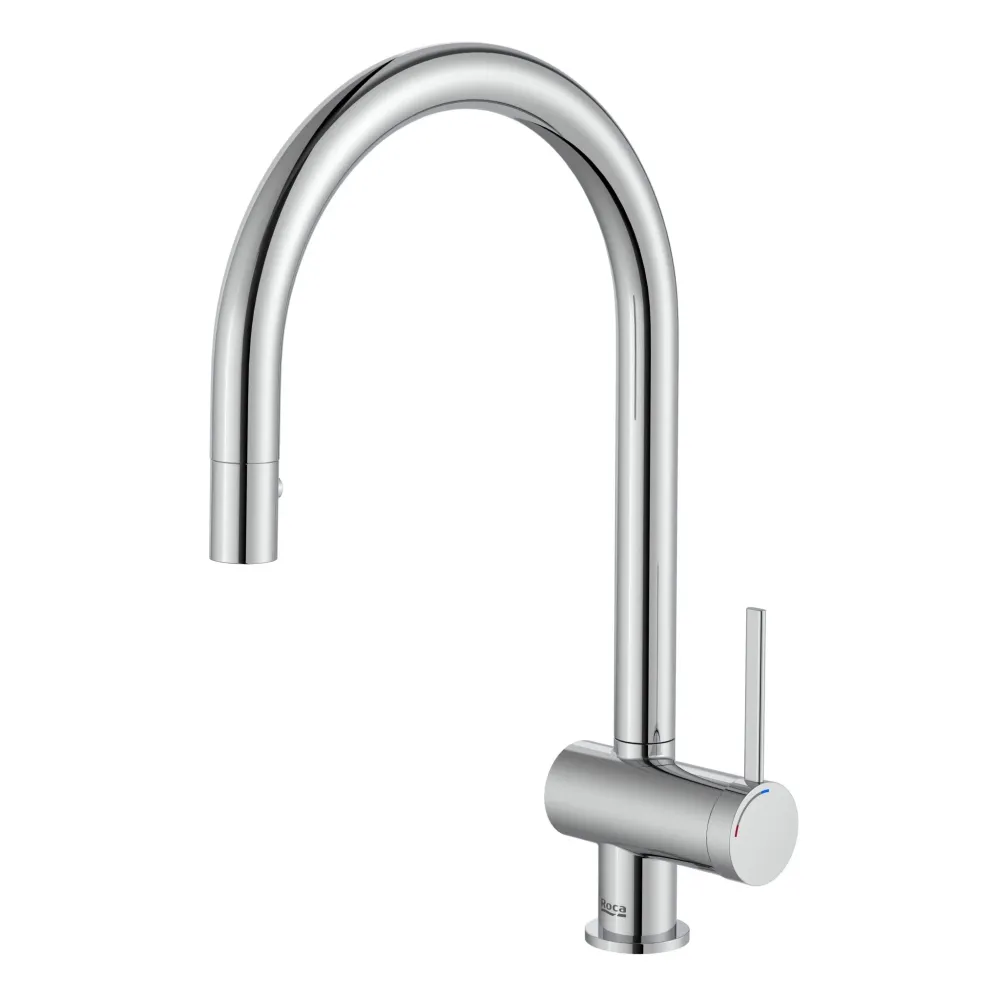 Roca - Monomanando del mixer per cucina con tubo rotante rimovibile e funzione doccia per ONA chiarificato. A5A811FC00