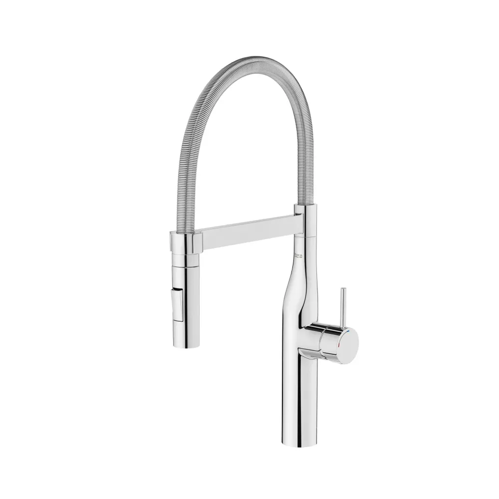 Roca - Pro - mixer monomanando per cucina con tubo rotante con molla e doccia rimovibile di due funzioni glara a5a8a4dc00