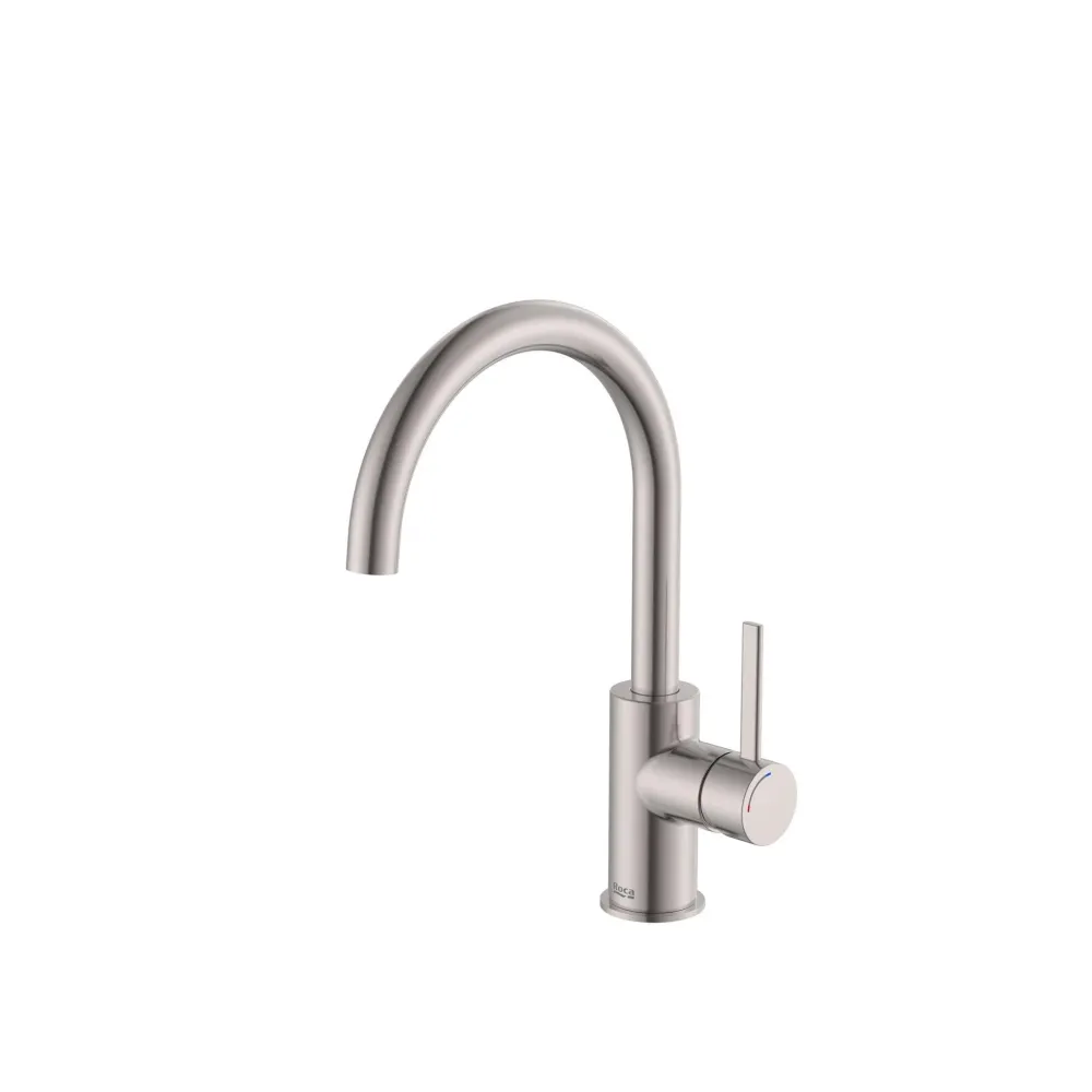 Roca - Rubinetteria monocomando per lavabo acciaio inossidabile A5A4A9ESM0