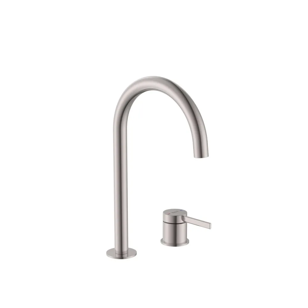 Roca - Rubinetteria monocomando per lavabo acciaio inox A5A389ESM0
