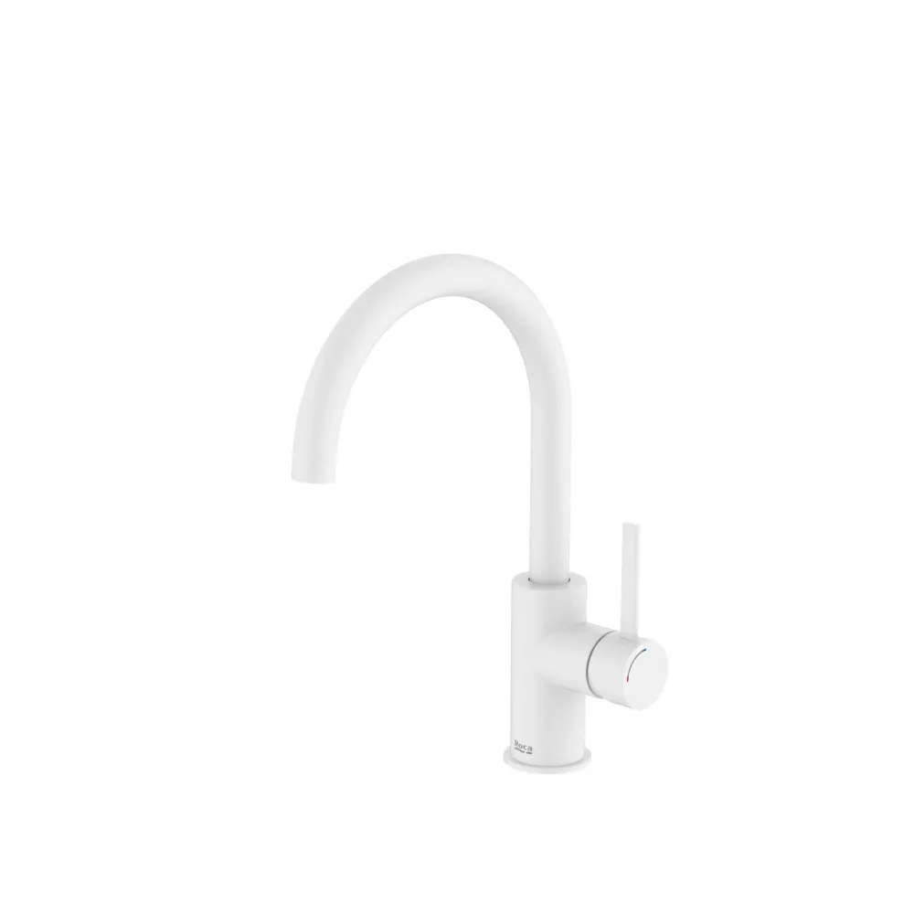 Roca - Rubinetteria monocomando per lavabo bianco A5A4A9EB00