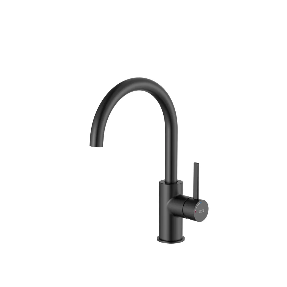 Roca - Rubinetteria monocomando per lavabo nero opaco A5A4A9ENB0
