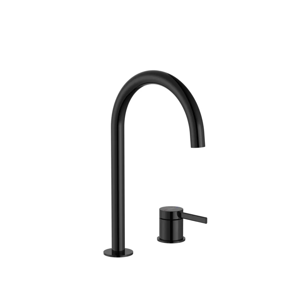 Roca - Rubinetteria monocomando per lavabo nero titanio A5A389ECN0