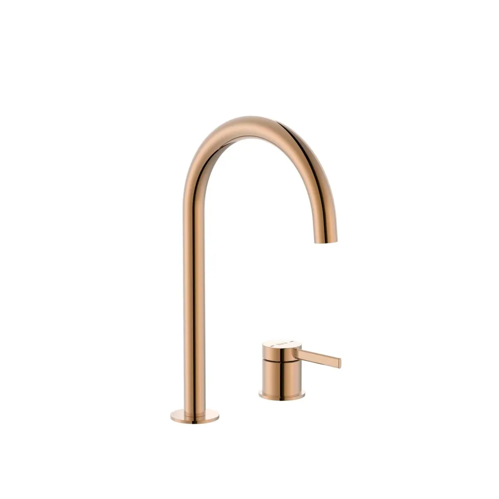 Roca - Rubinetteria monocomando per lavabo oro rosa A5A389ERG0