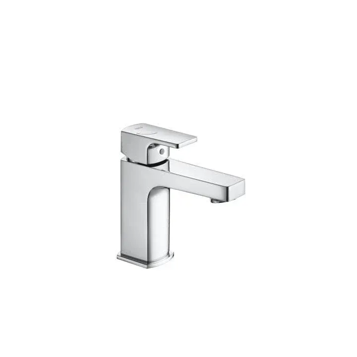 Roca - Rubinetto compatto cromato per lavabo L90 con scarico click-clack e corpo liscio A5A3B01C00