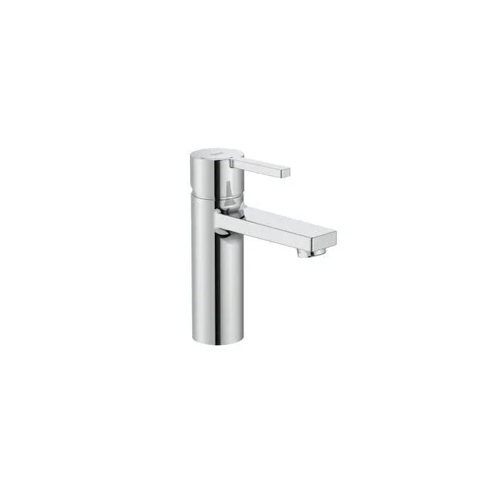 Roca - Rubinetto per lavabo cromato con corpo liscio Naia, scarico click-clack e corpo liscio A5A3296C00
