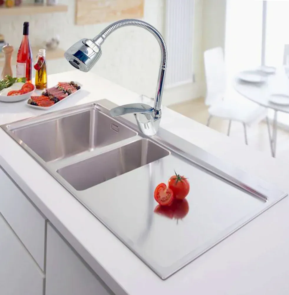 Rubinetto canna flessibile da lavello cucina con doccetta 2 getti – pratico e versatile