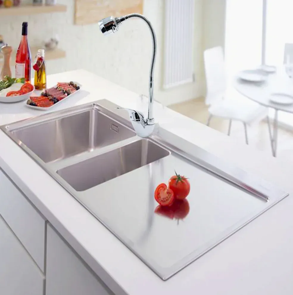 Rubinetto canna flessibile da lavello cucina con doccetta 2 getti – pratico e versatile