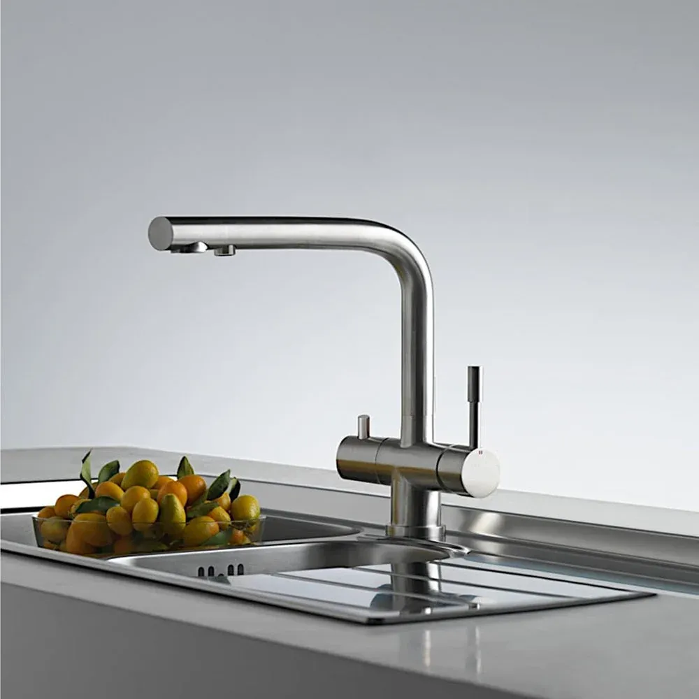 Rubinetto da cucina due vie per depuratore d'acqua due leve
