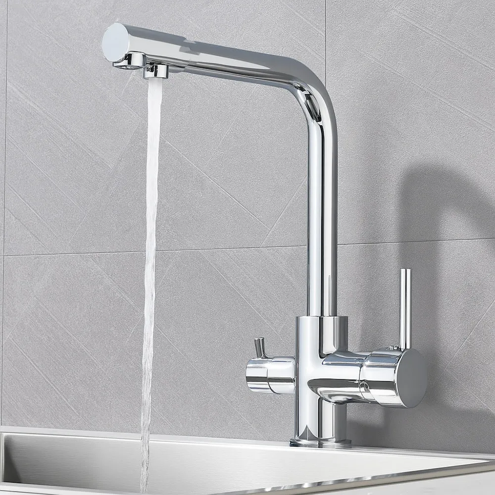 Rubinetto da cucina due vie per depuratore d'acqua due leve