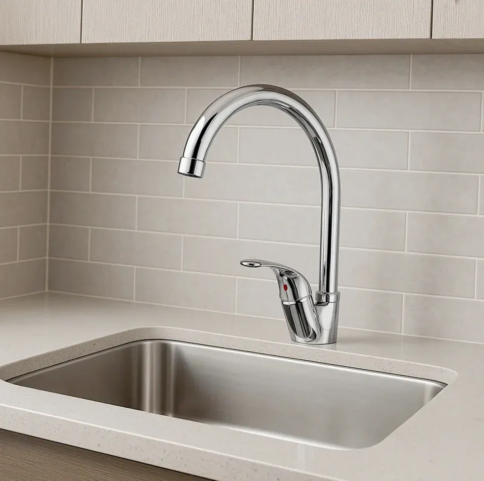 Rubinetto lavello cucina canna alta miscelatore orientabile - moderno e funzionale