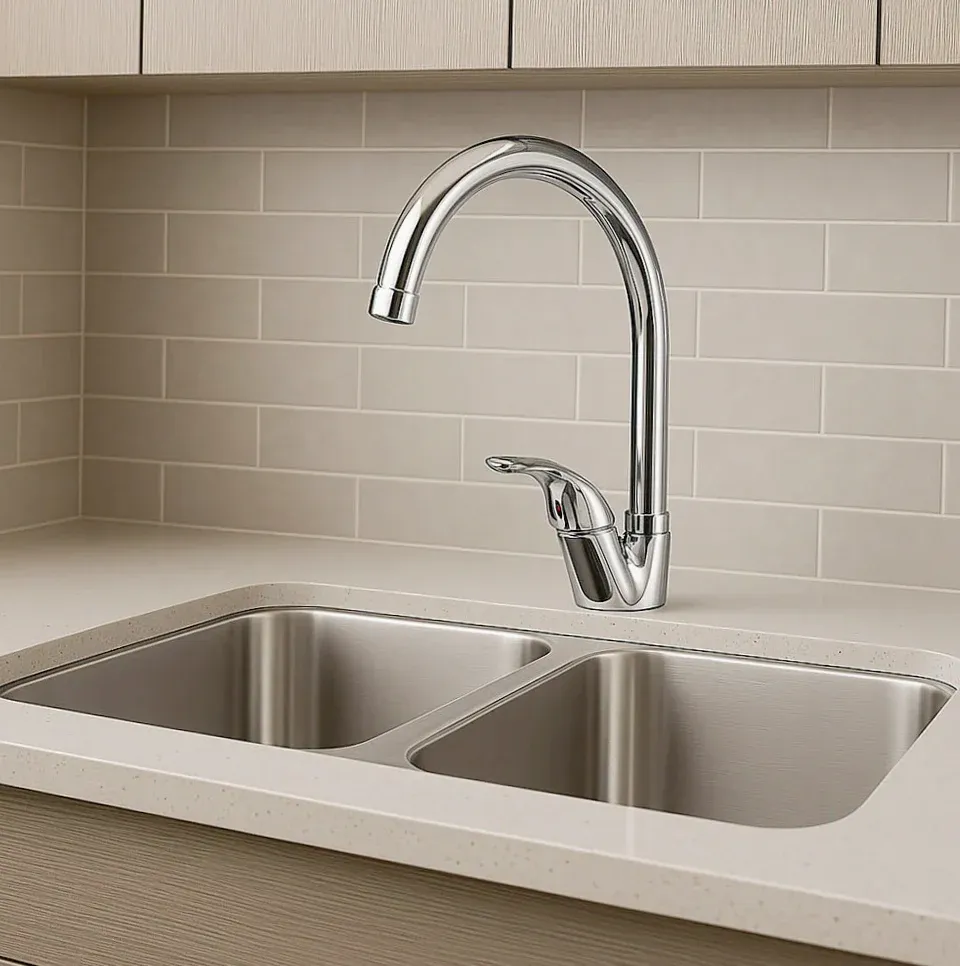Rubinetto lavello cucina canna alta miscelatore orientabile - moderno e funzionale