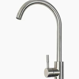 Rubinetto lavello cucina canna ottone cromato satinato - elegante e resistente