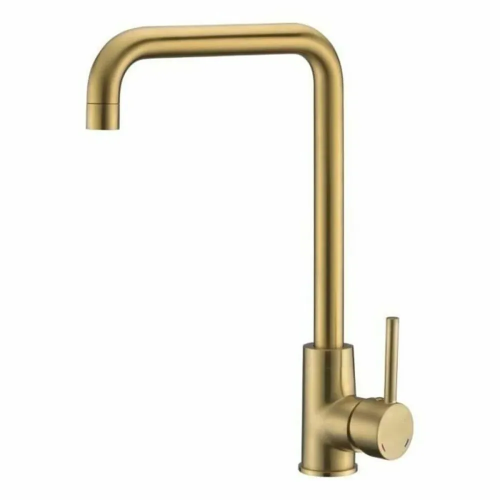 Rubinetto Monocomando Rousseau Grigio Acciaio inossidabile Ottone Rettangolare