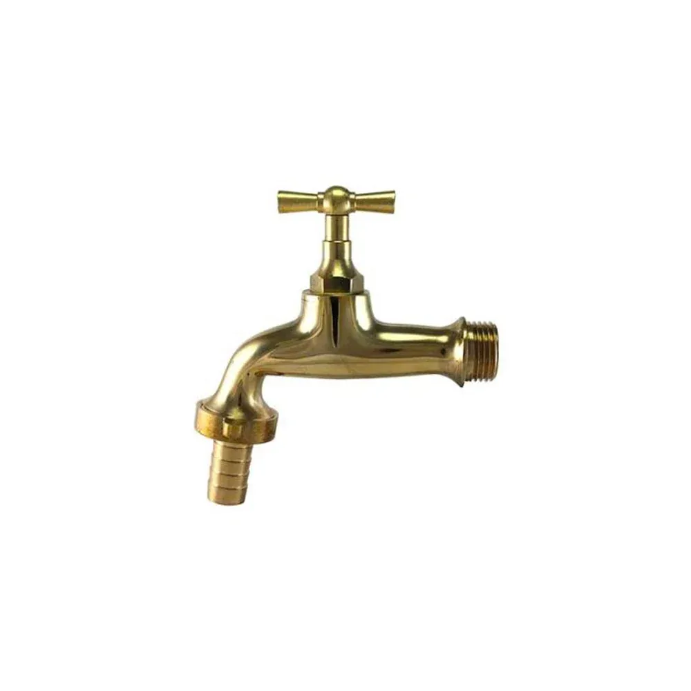 Rubinetto Portagomma Ottone Lucido 1/2"