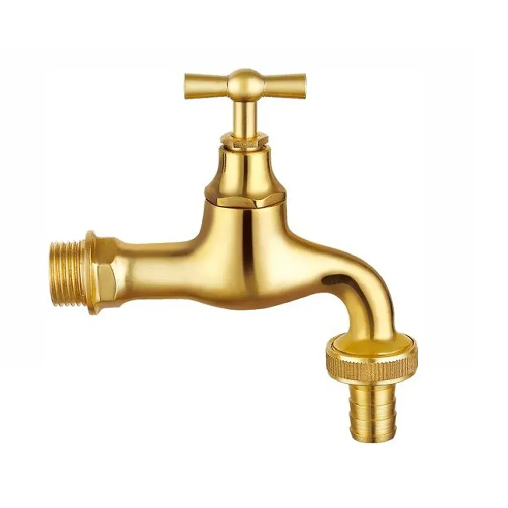 Rubinetto Portagomma Ottone Lucido 3/4"