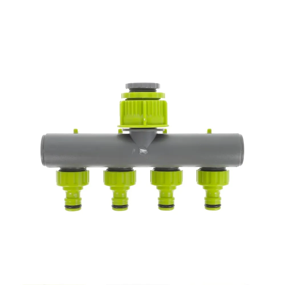 Rubinetto 4 Vie Per Attacchi Filettati Da 3,4cm E Rubinetti Da 2,65cm