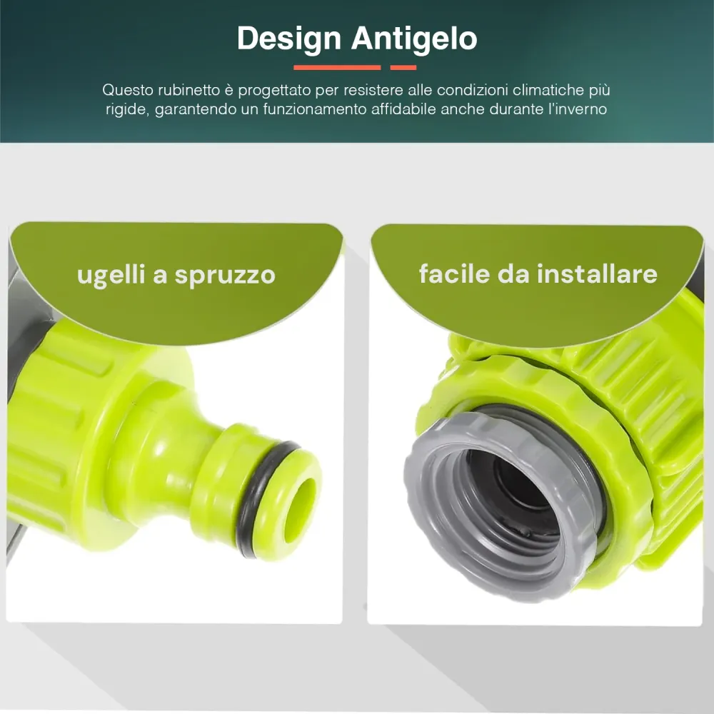 Rubinetto 4 Vie Per Attacchi Filettati Da 3,4cm E Rubinetti Da 2,65cm