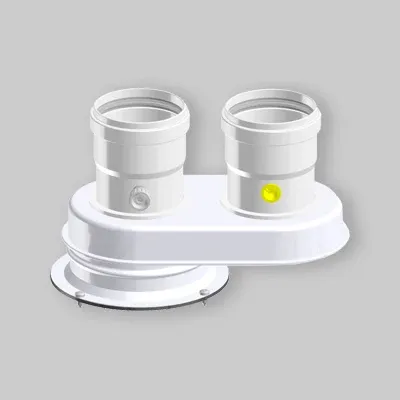 Sdoppiatore Compatibile Per Caldaie Vaillant Ø80/80 Mm