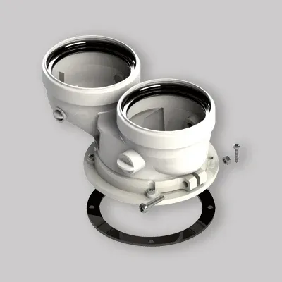 Sdoppiatore Per Caldaia Condensazione Ferroli Ø80/80 Mm