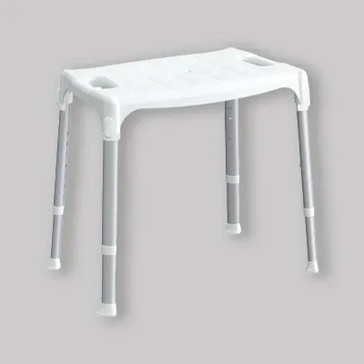 Sedia Doccia Antiscivolo "Comfort" Regolabile Bianco - P.30 X L.51 Cm