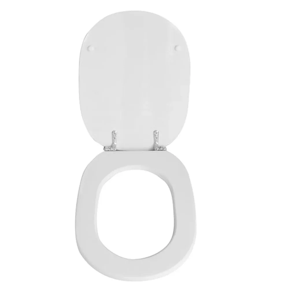 Sedile Mdf Poliesterato Linda Bianco - Chiusura Normale