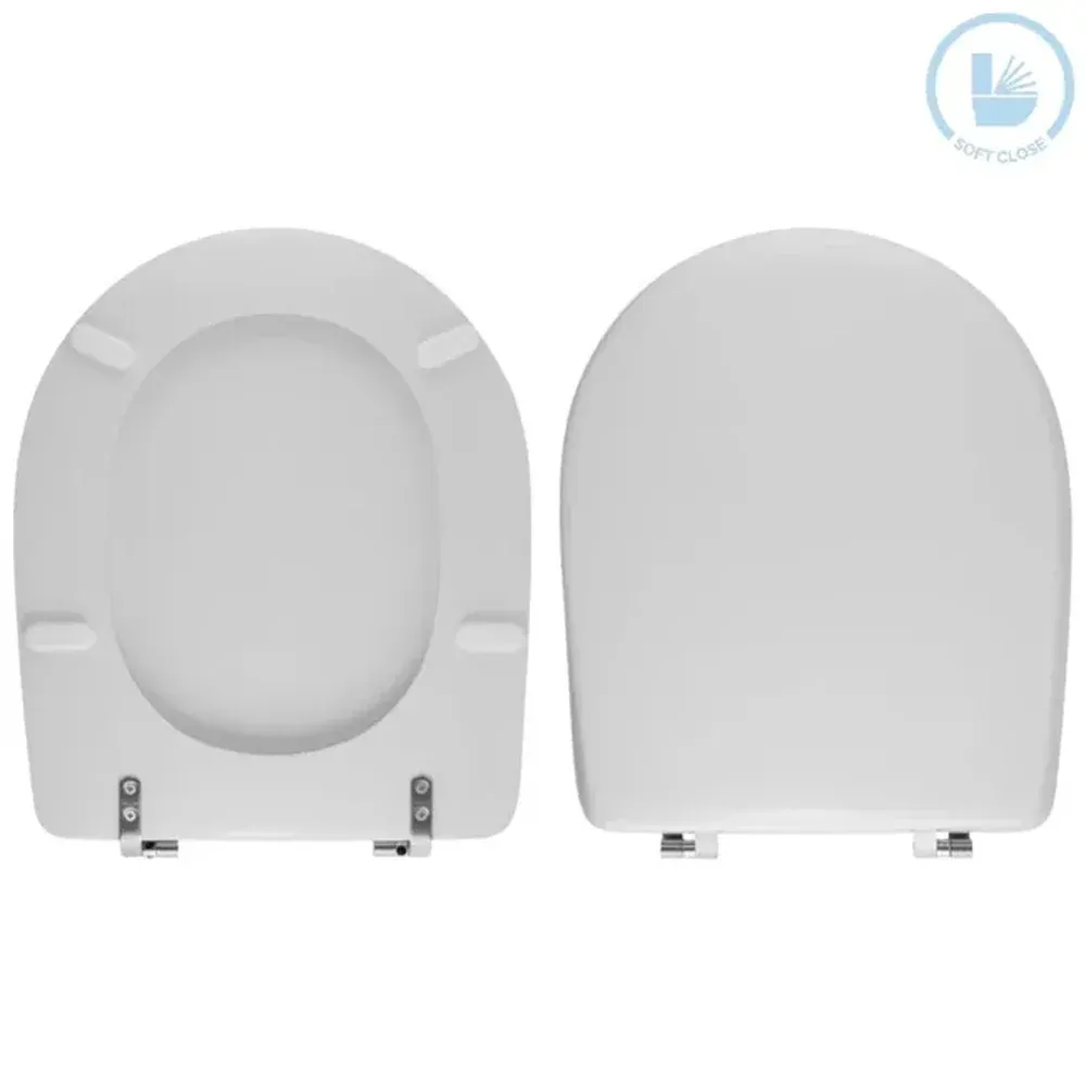Sedile Mdf Poliesterato Medea Bianco - Chiusura Normale