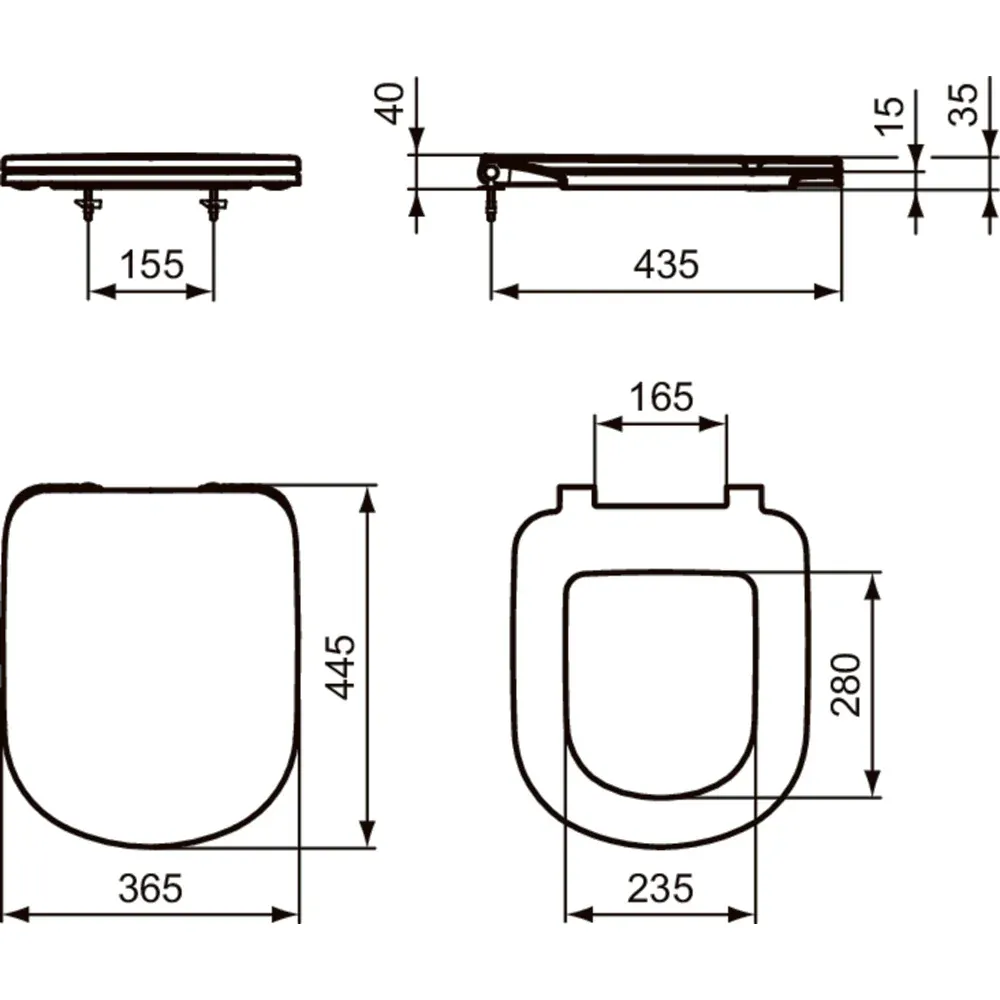 Sedile Termoindurente Int.55 "I.Life " Chiusura Normale