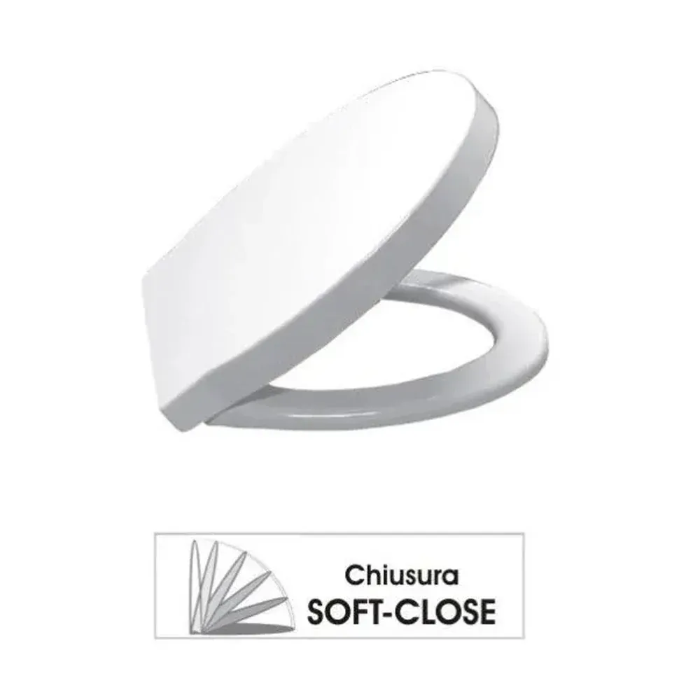 Sedile Termoindurente Short Bianco - Chiusura Normale