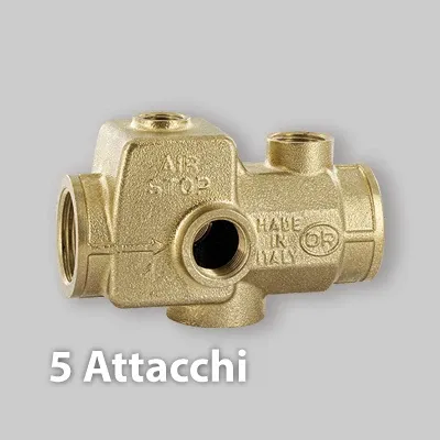 Separatore D'Aria Ottone Con 5 Attacchi 1"1/4