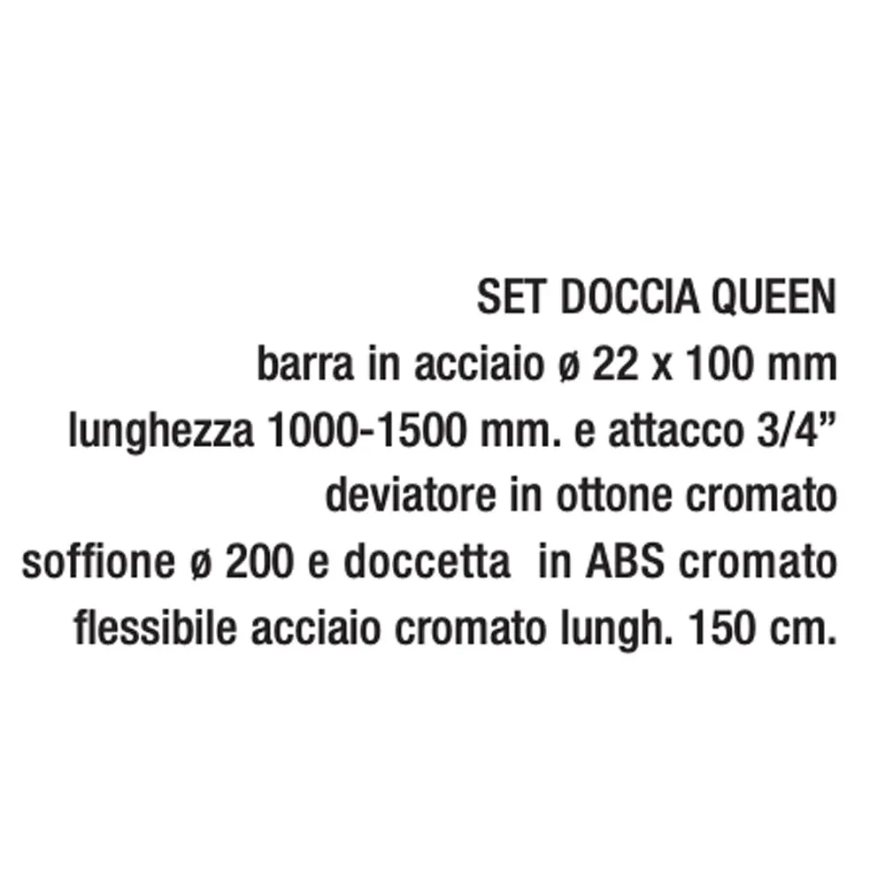 Set Colonna Doccia Telescopica "Queen" Cromo