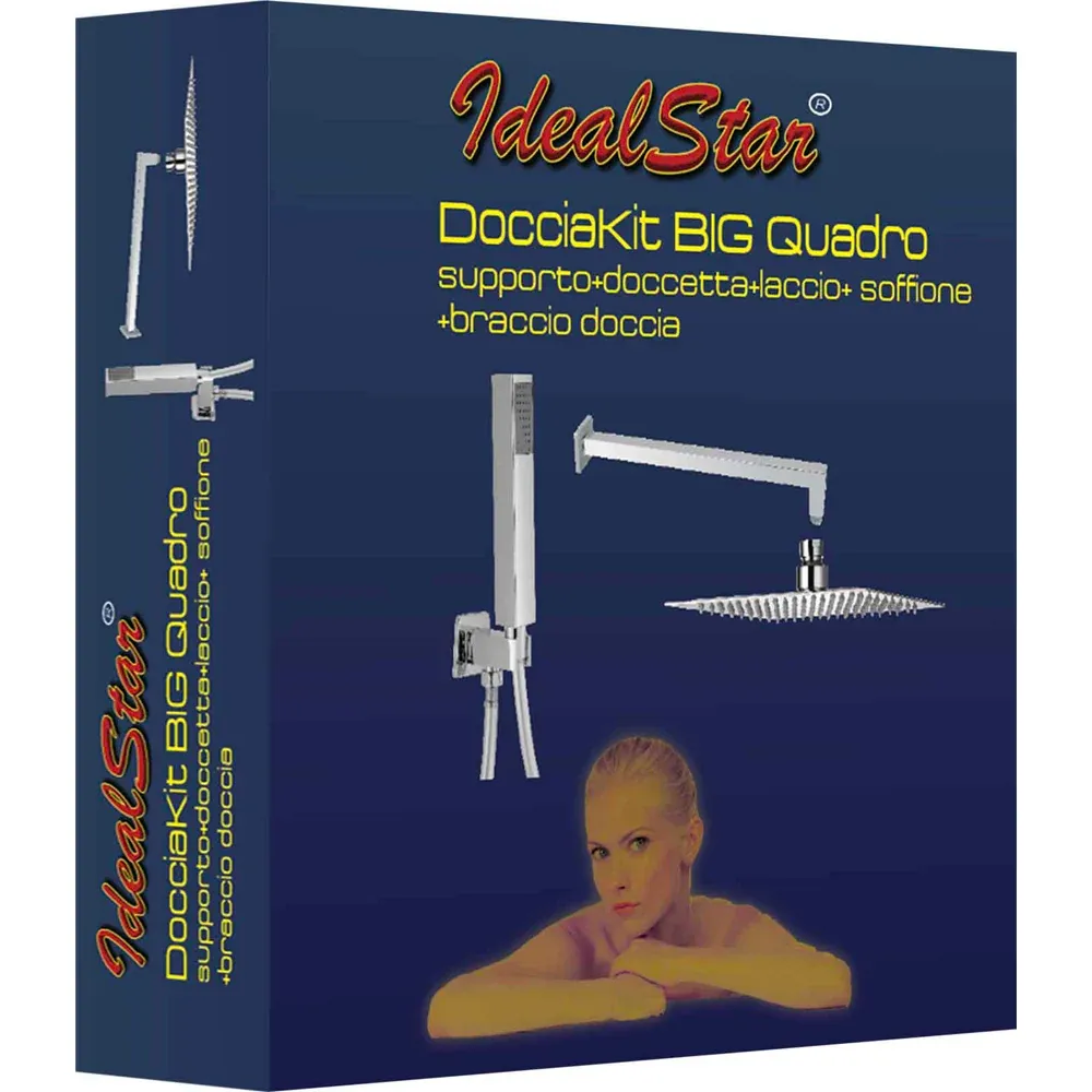 Set Doccia Cromo Quadro 250 X 250 Mm
