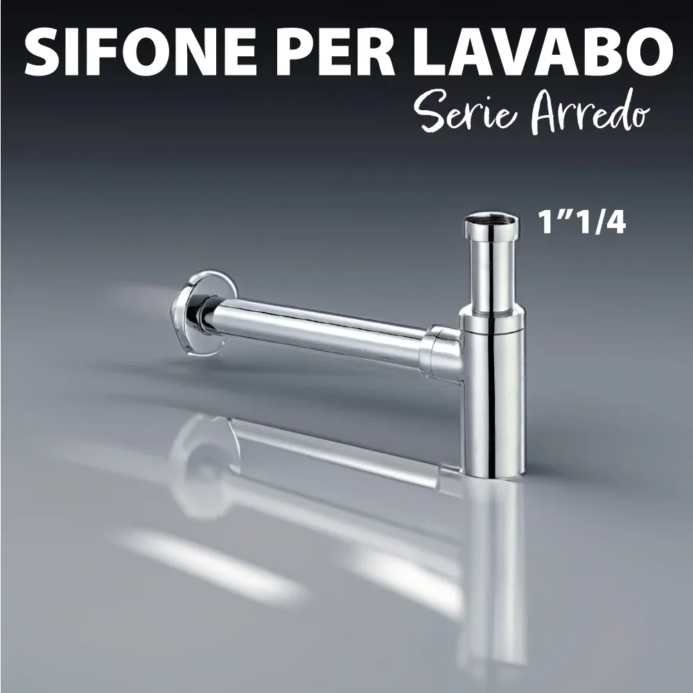 Sifone Per Lavabo "Lusso" Modello Tondo 32X250 - 1"1/4