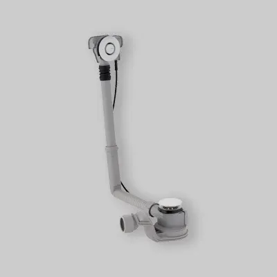 Sifone Per Vasca Con Azionamento Pushcontrol Ø 52 Cromato Lucido - L. 26 Cm