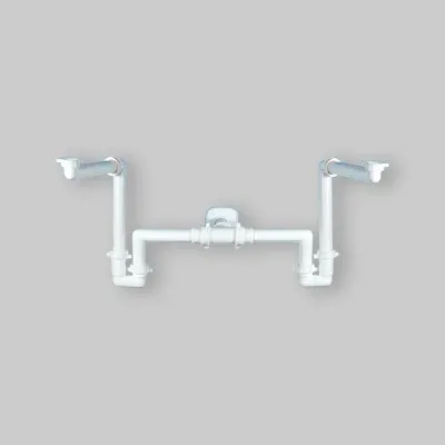 Sifone Salvaspazio Per Lavabo 2 Vie 1"1/2 - Ø 32-40 Mm