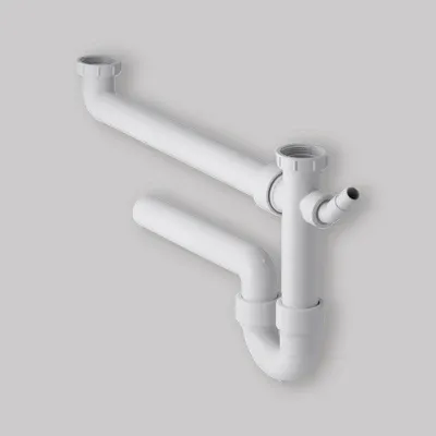 Sifone 2 Vie Per Lavello 1" 1/2 X 40