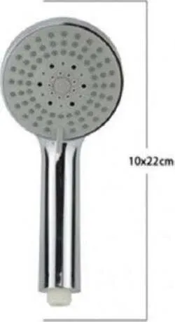 Soffione Doccia 10 X 22 Cm Doccetta Multigetto Tonda Di 3 Tipi Regolabile 69083