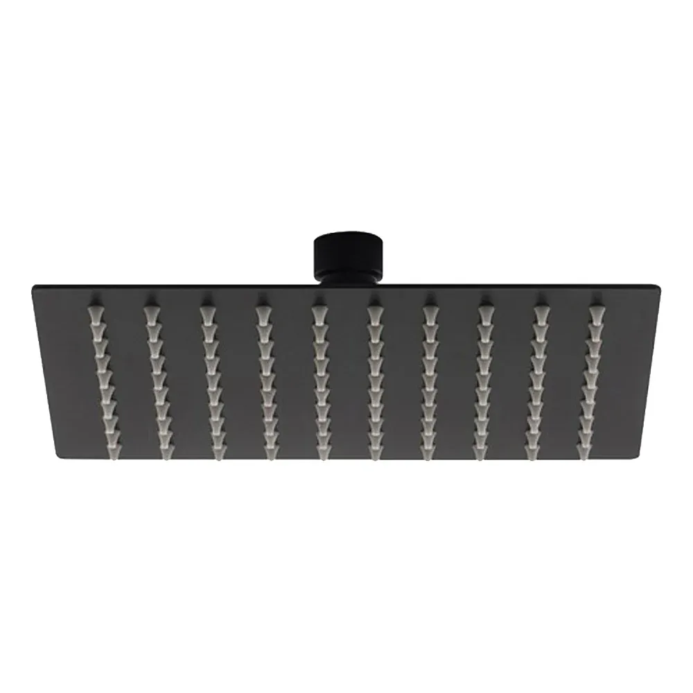 Soffione Doccia Inox Quadro Nero 200 X 200 Mm