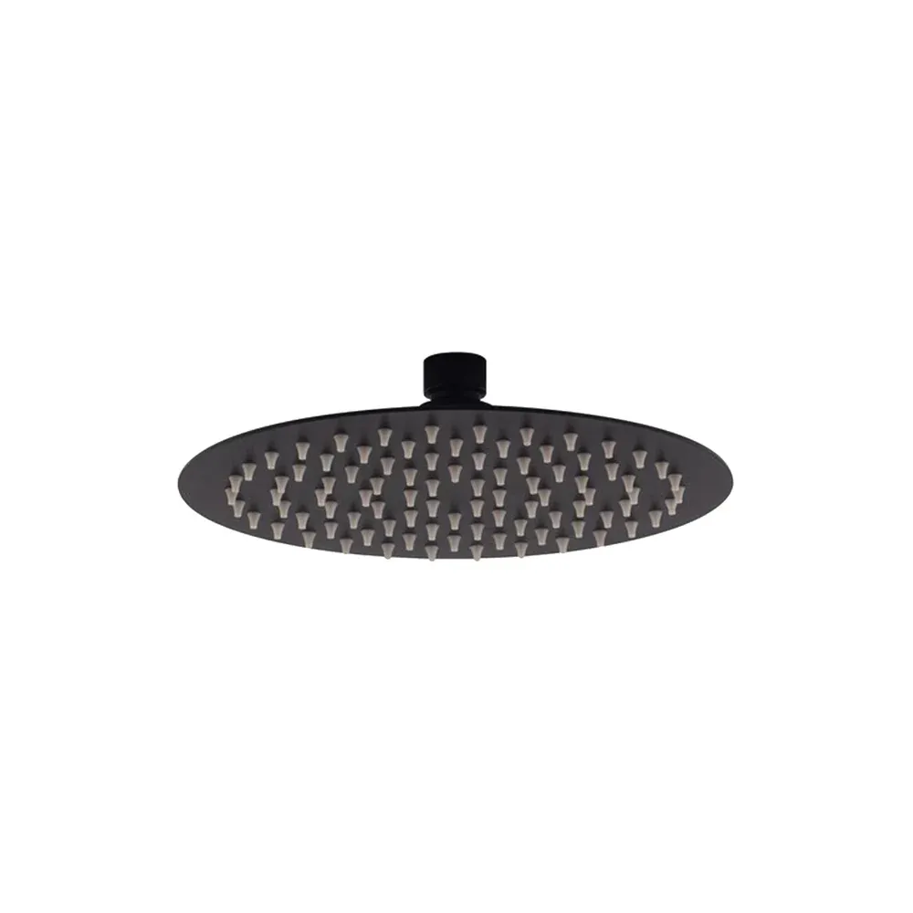 Soffione Doccia Inox Tondo Nero Ø 200 Mm