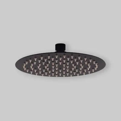 Soffione Doccia Inox Tondo Nero Ø 300 Mm