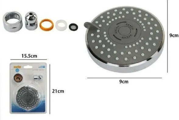 Soffione Doccia Ugelli Fori Bagno Miscelatore Ad Alta Pressione 59215 Tondo 9cm