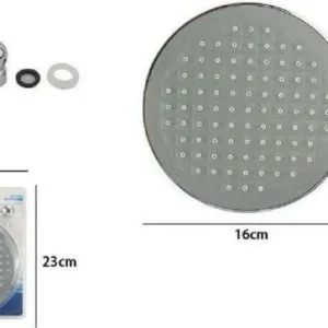 Soffione Doccia Ugelli Fori Bagno Miscelatore 16cm Tondo Ad Alta Pressione 59159