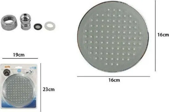 Soffione Doccia Ugelli Fori Bagno Miscelatore 16cm Tondo Ad Alta Pressione 59159