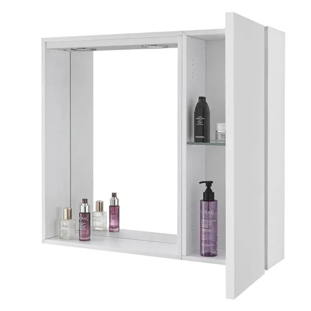 Specchiera Da Bagno Nilo 1 Anta L.63 X H.60 X P.15,5 Cm
