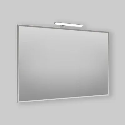 Specchio Filo Lucido Bisellato Con Lampada Led 100 X 70 Cm