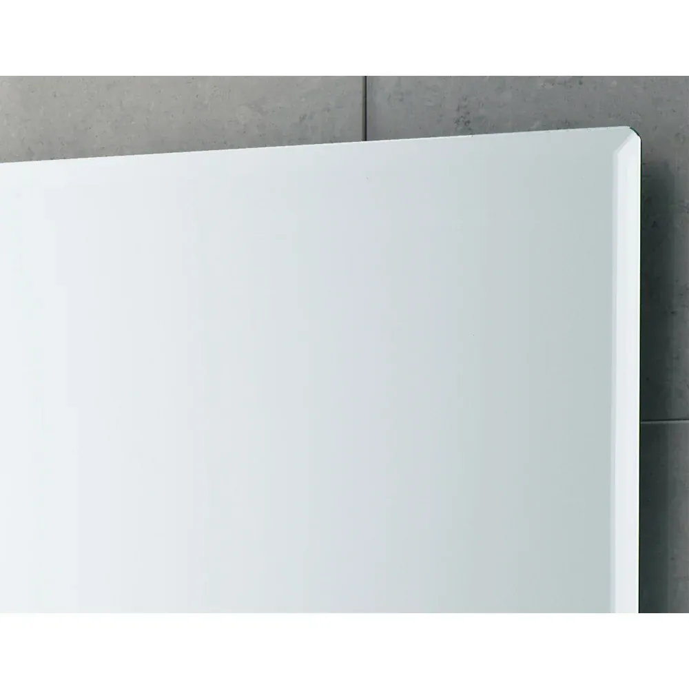 Specchio Filo Lucido Bisellato Con Lampada Led 100 X 70 Cm