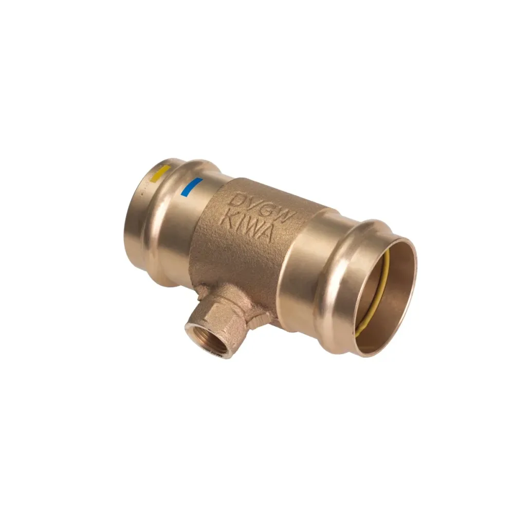 Tee Femmina Pressare Filettato Femmina Al Centro Bronzo 15 X 1/2" X 15