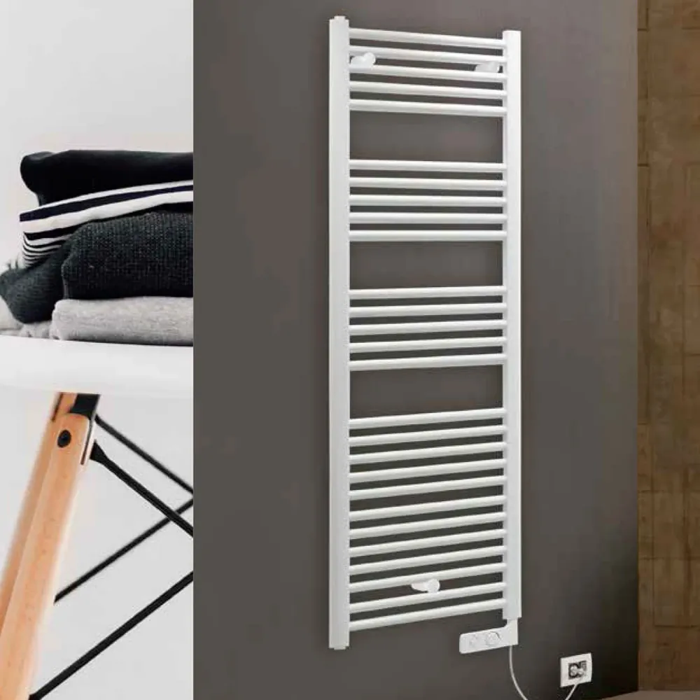 Termoarredo Elettrico "Cortina Analogic" Bianco H.720 X L.400 Mm