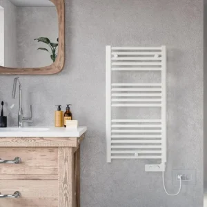 Termoarredo Elettrico "Cortina Analogic" Bianco H.920 X L.480 Mm