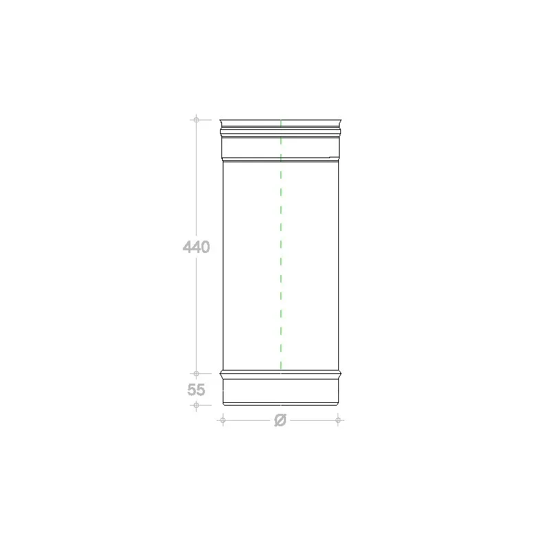 Tubo Rame da 160 x 500mm 6 decimi